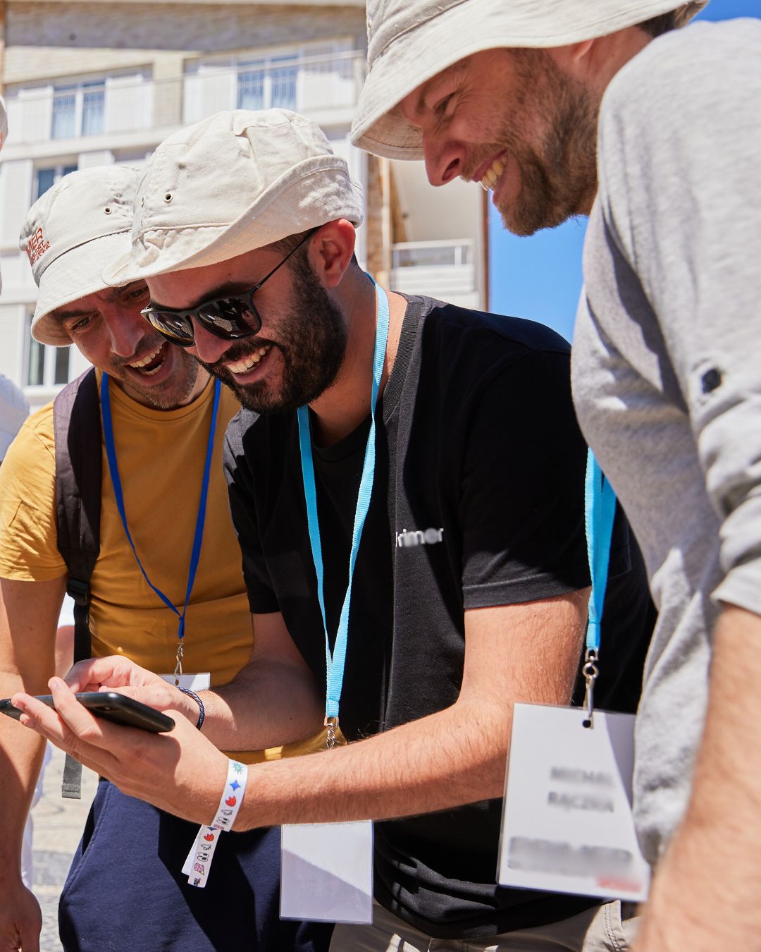 Team members creating and sharing ideas during an AI-powered art challenge